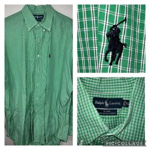 Polo Ralph Lauren Green Plaid Button Down Shirt